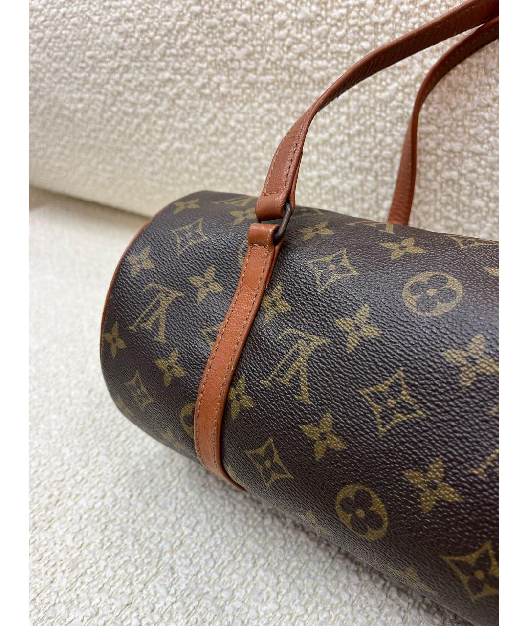 LOUIS VUITTON Коричневая сумка с короткими ручками, фото 5