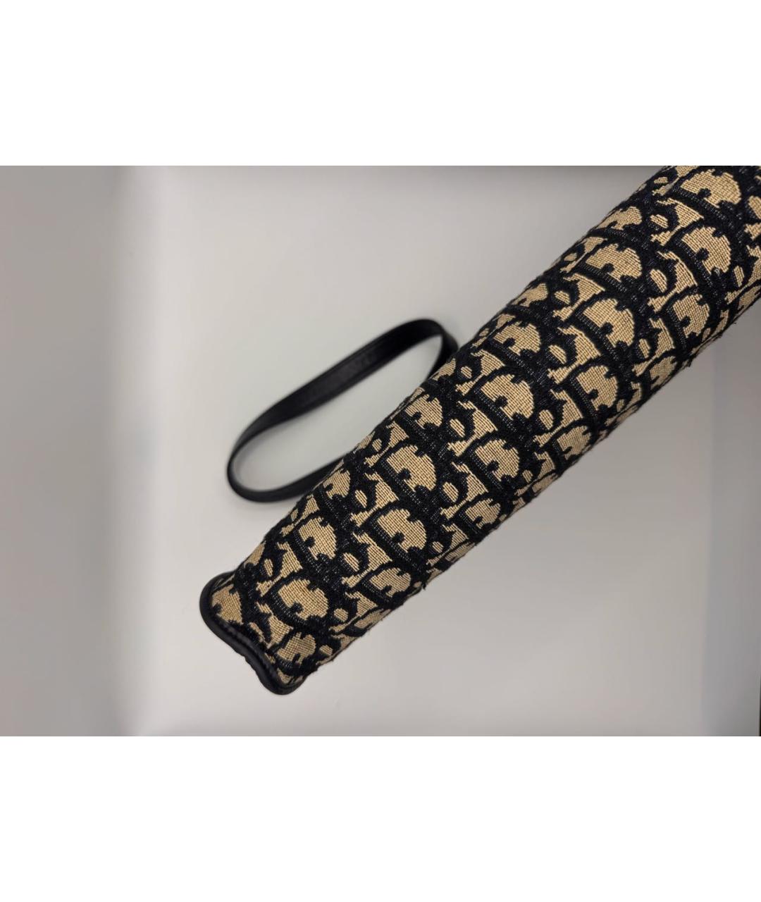 CHRISTIAN DIOR Темно-синяя тканевая сумка с короткими ручками, фото 6