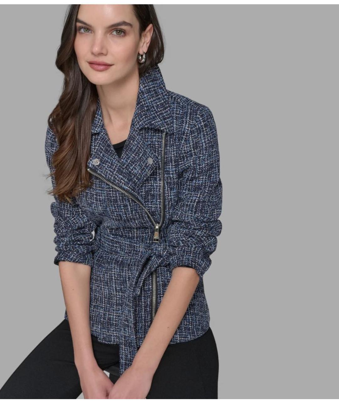 KARL LAGERFELD Синее твидовое пальто, фото 5