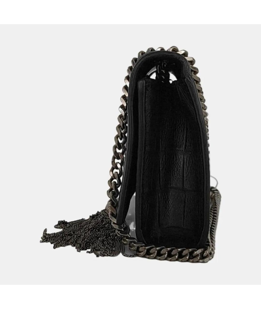 SAINT LAURENT Черная кожаная сумка через плечо, фото 2