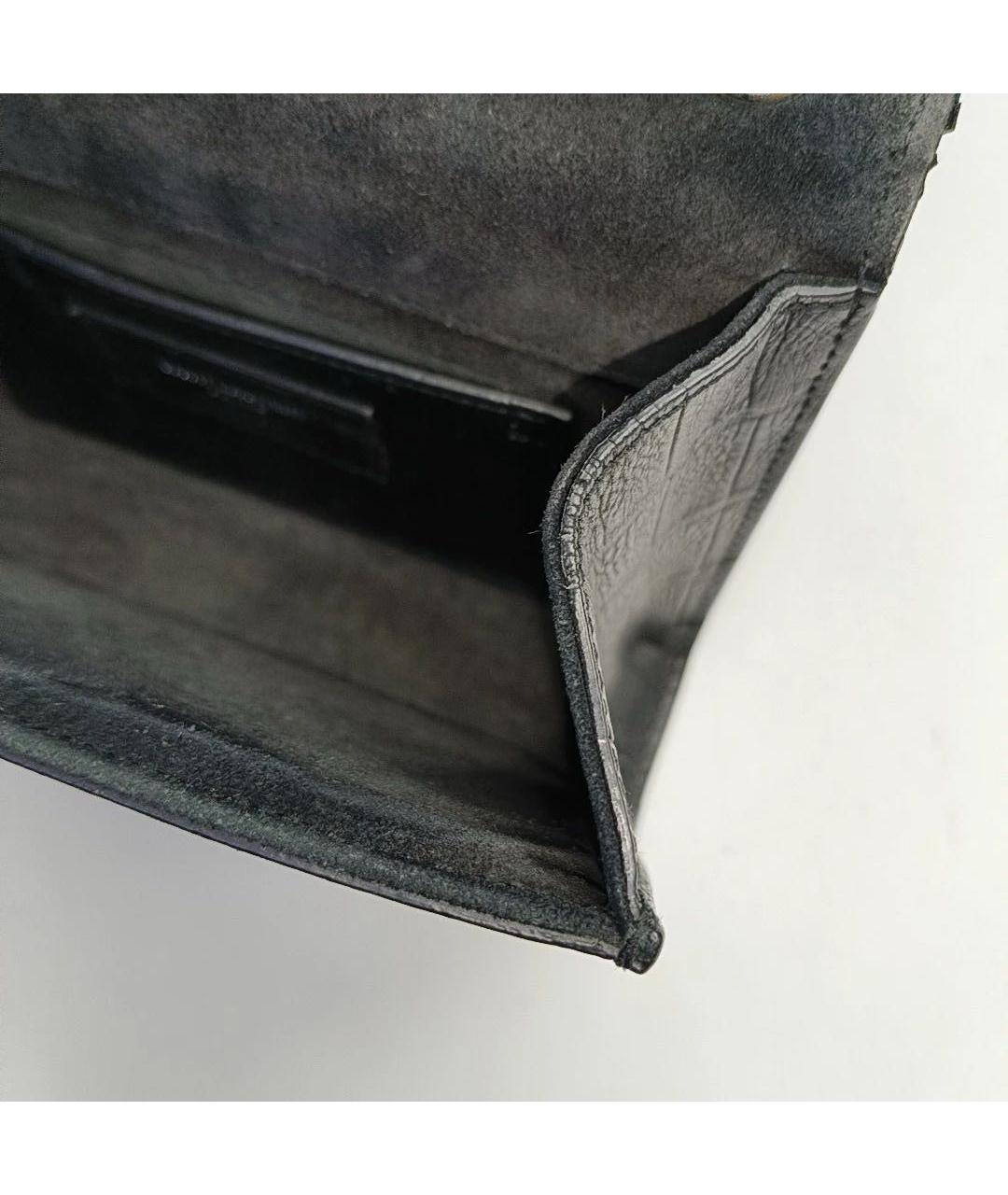 SAINT LAURENT Черная кожаная сумка через плечо, фото 7