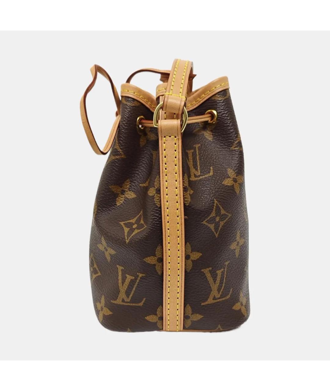 LOUIS VUITTON Коричневая кожаная сумка через плечо, фото 2