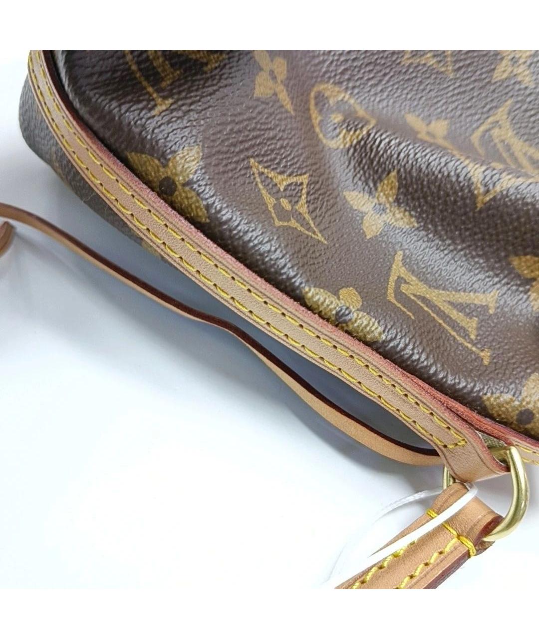 LOUIS VUITTON Коричневая кожаная сумка через плечо, фото 8