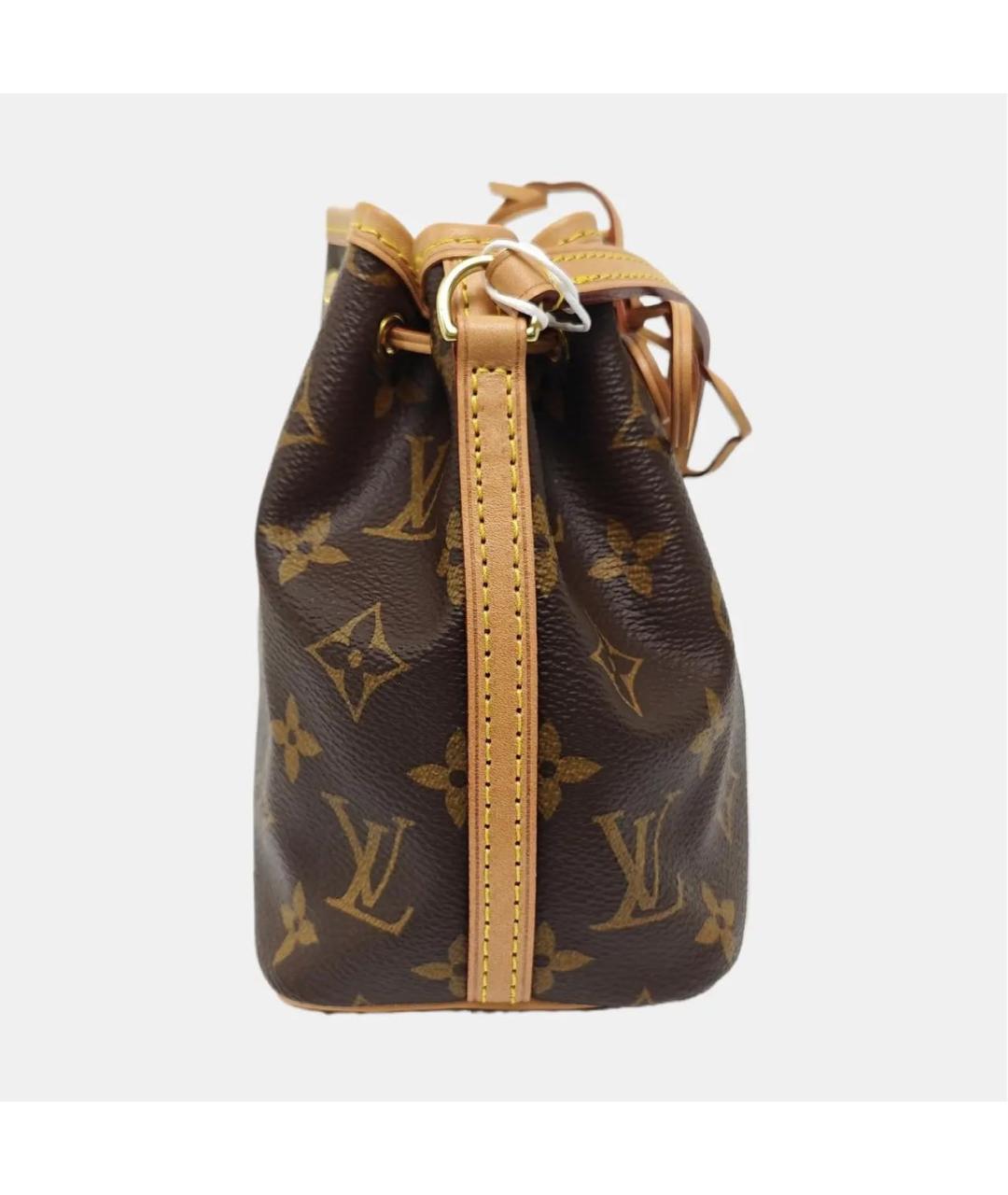 LOUIS VUITTON Коричневая кожаная сумка через плечо, фото 3