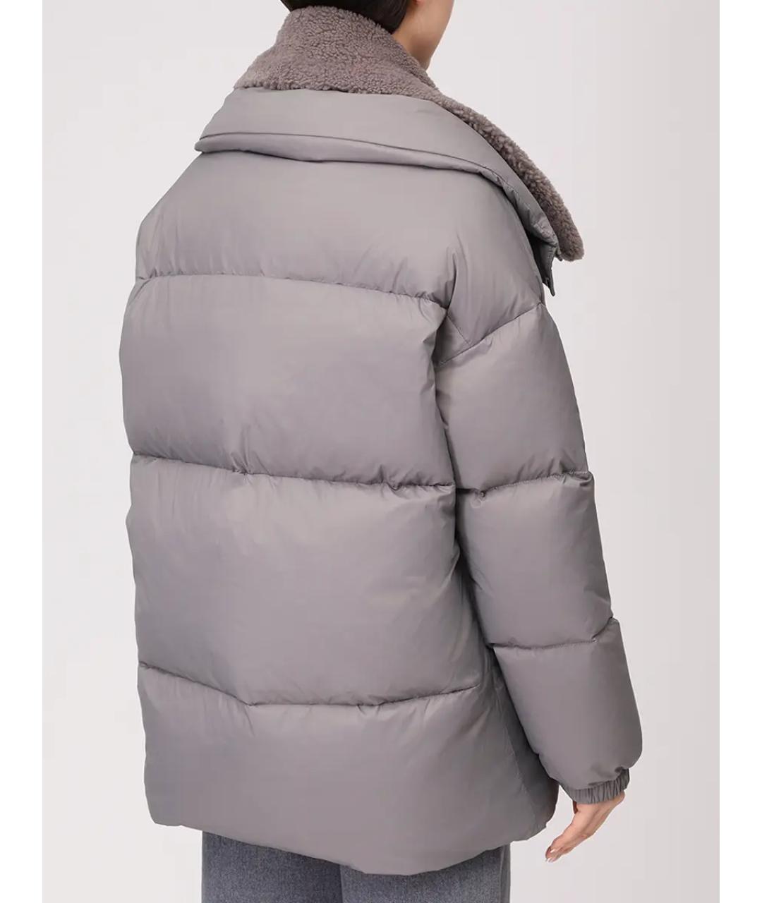 YVES SALOMON Серый пуховик, фото 3