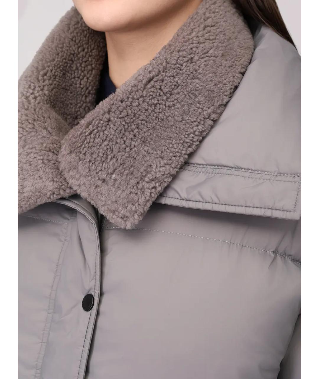 YVES SALOMON Серый пуховик, фото 5