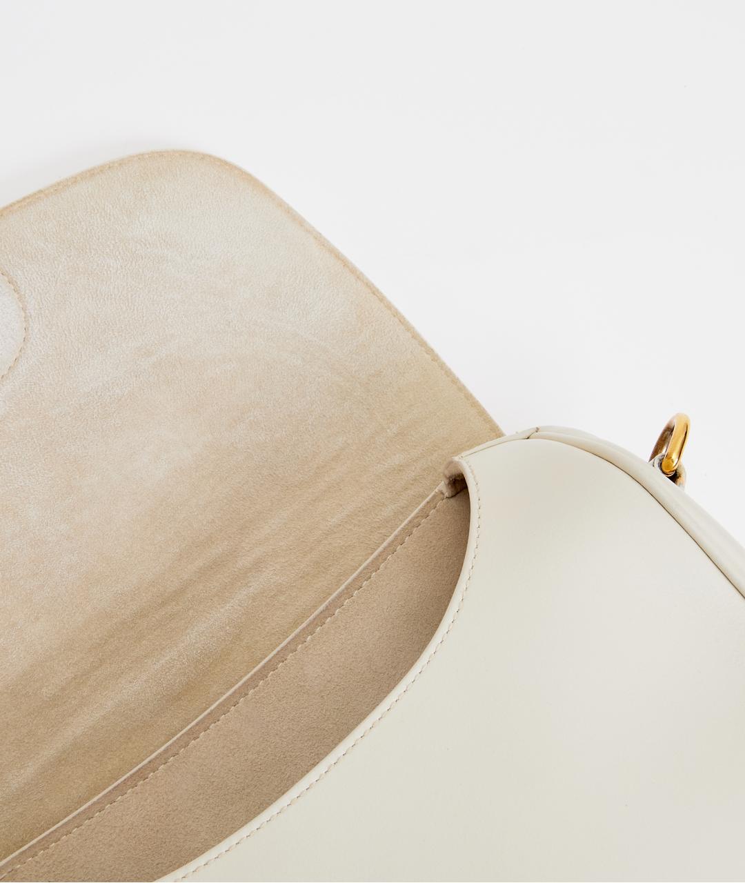 CHRISTIAN DIOR Белая кожаная сумка через плечо, фото 5