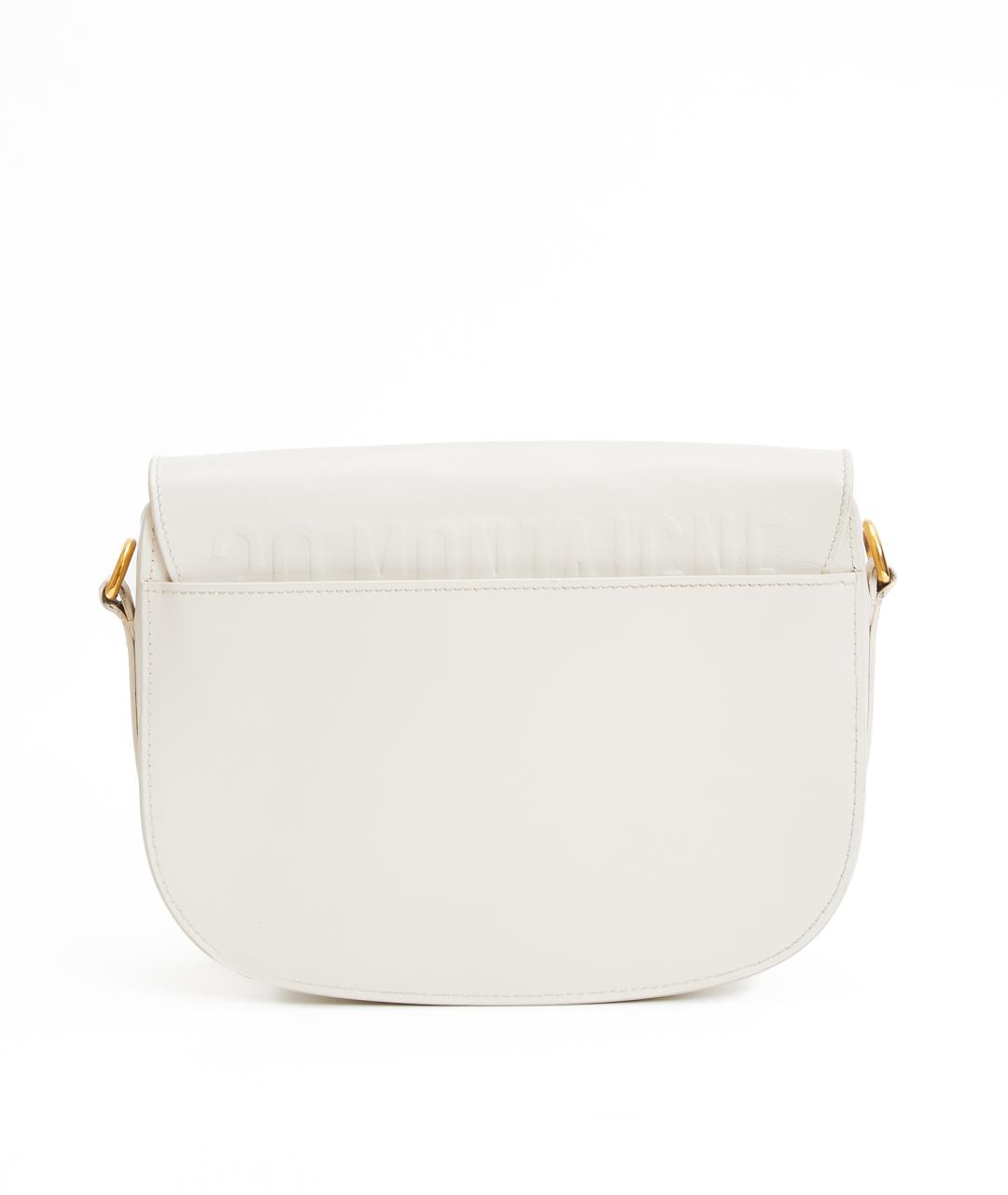 CHRISTIAN DIOR Белая кожаная сумка через плечо, фото 3