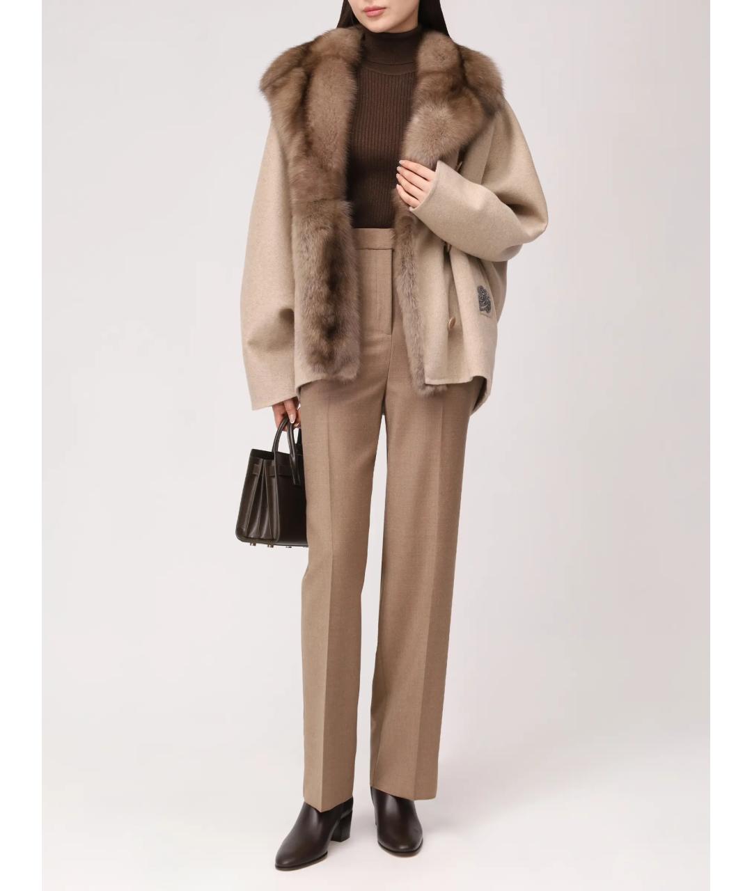 RINDI Бежевое кашемировое пальто, фото 2