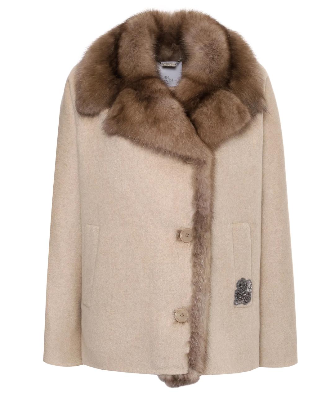 RINDI Бежевое кашемировое пальто, фото 1
