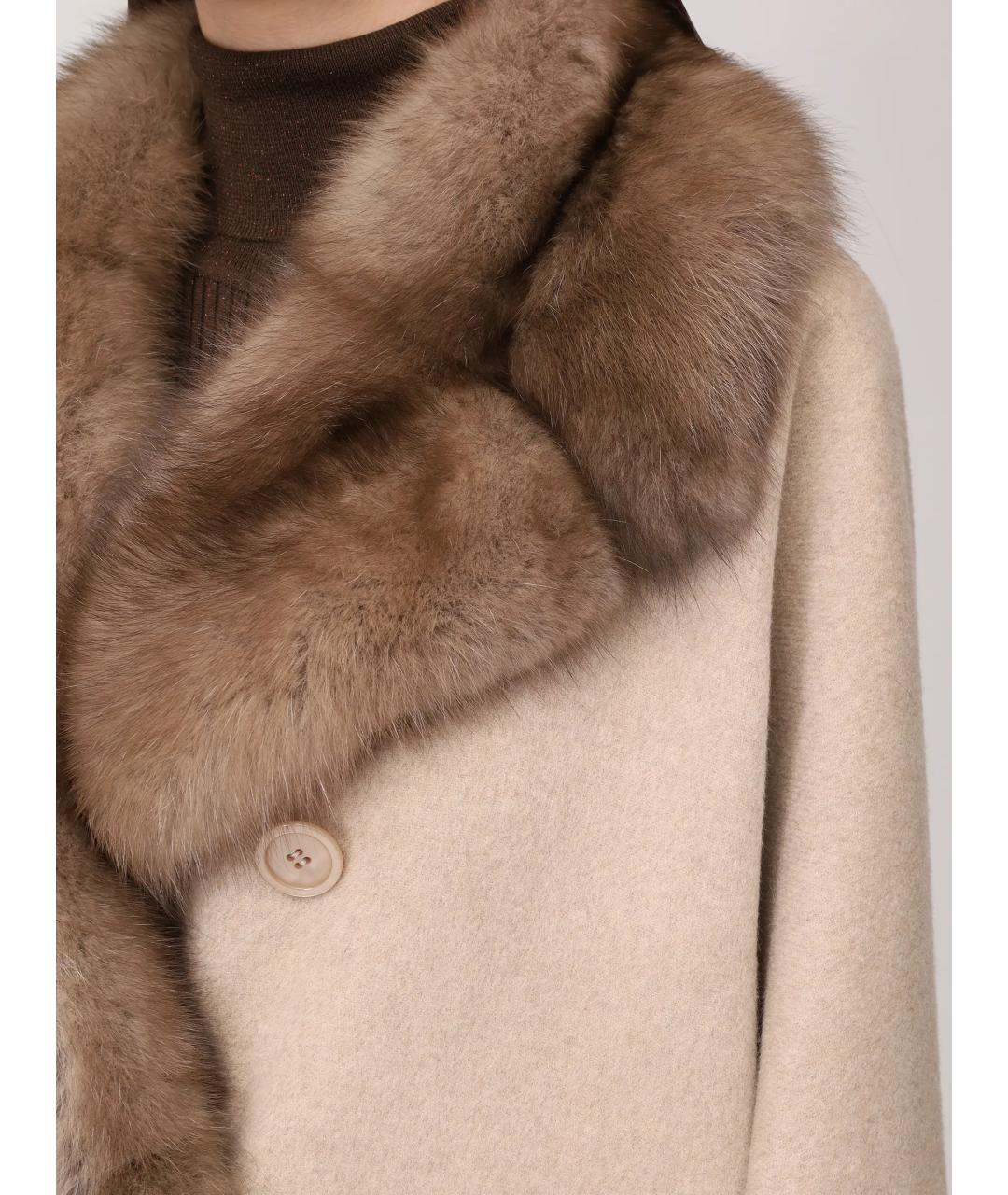 RINDI Бежевое кашемировое пальто, фото 5