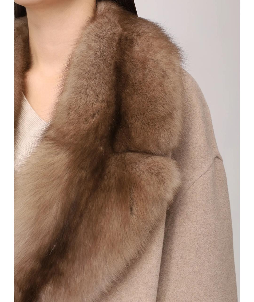 RINDI Бежевое шерстяное пальто, фото 5