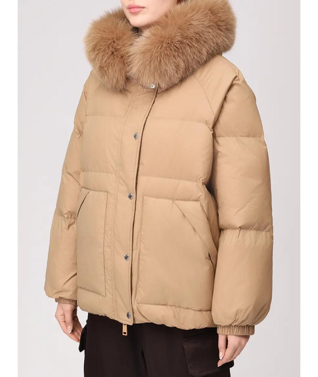 YVES SALOMON Бежевый пуховик, фото 4