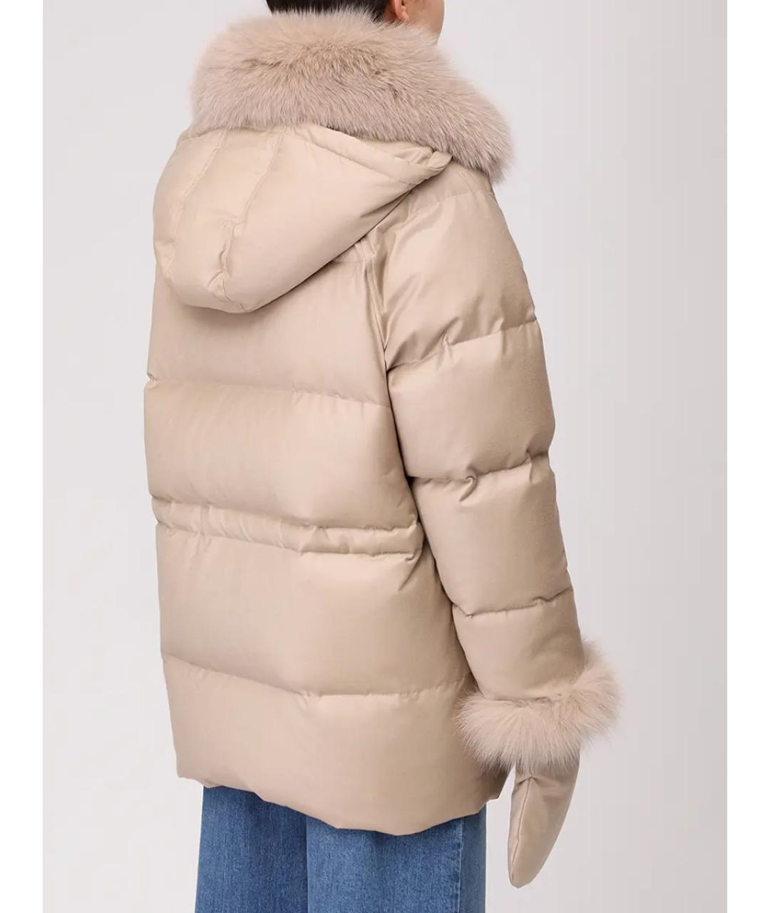 YVES SALOMON Бежевый пуховик, фото 3