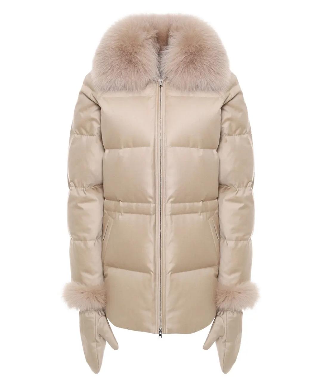 YVES SALOMON Бежевый пуховик, фото 1