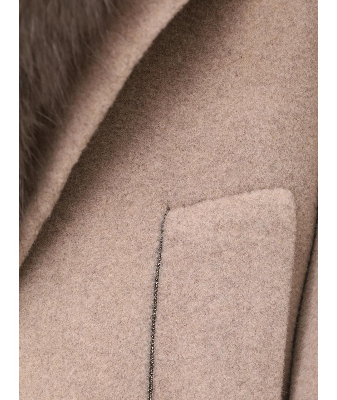 RINDI Бежевое шерстяное пальто, фото 6