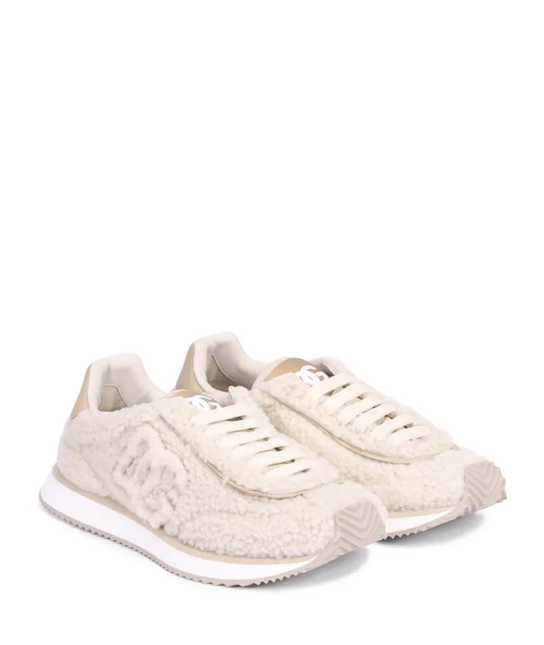 DOLCE&GABBANA Бежевые кроссовки, фото 2