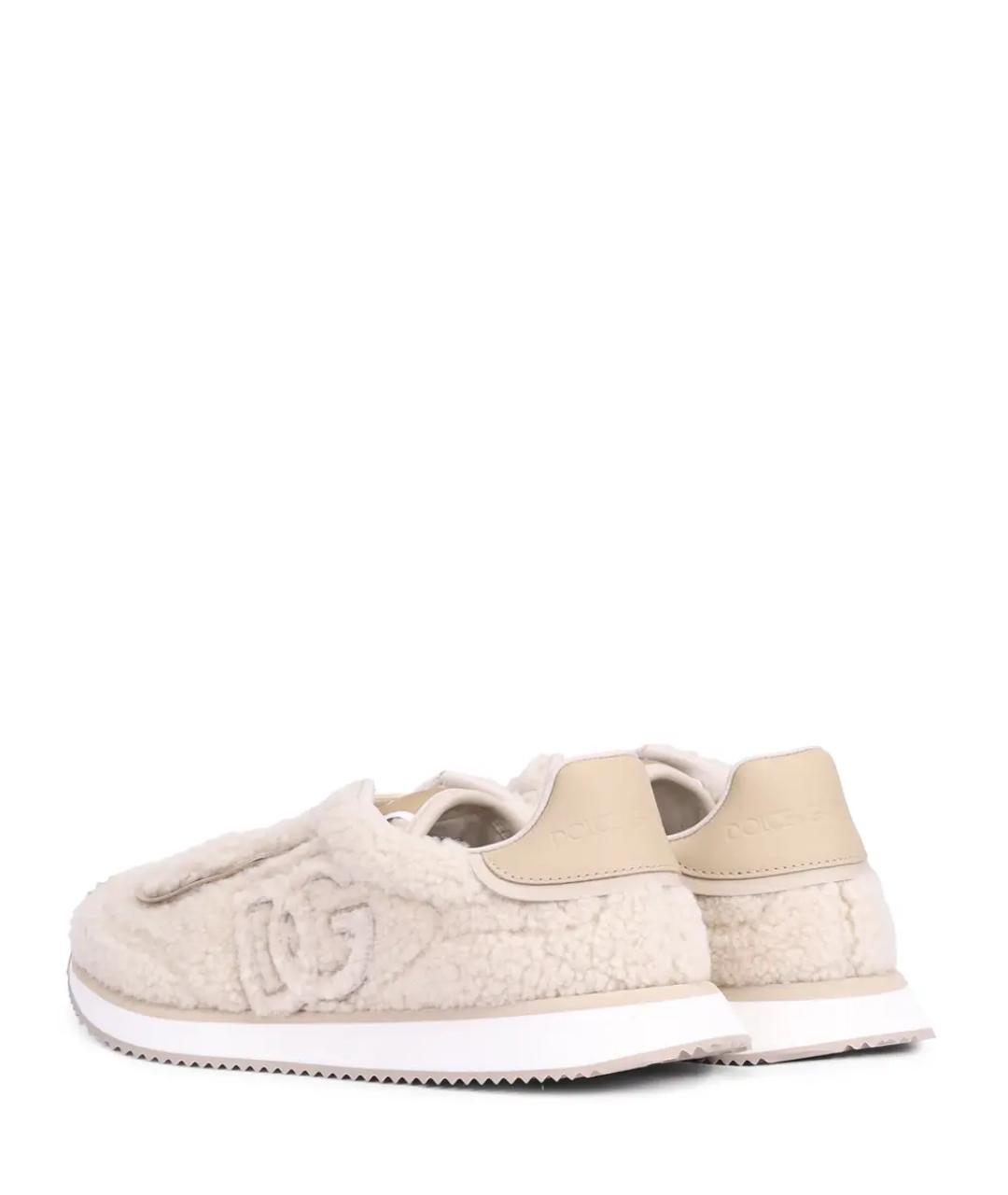 DOLCE&GABBANA Бежевые кроссовки, фото 4