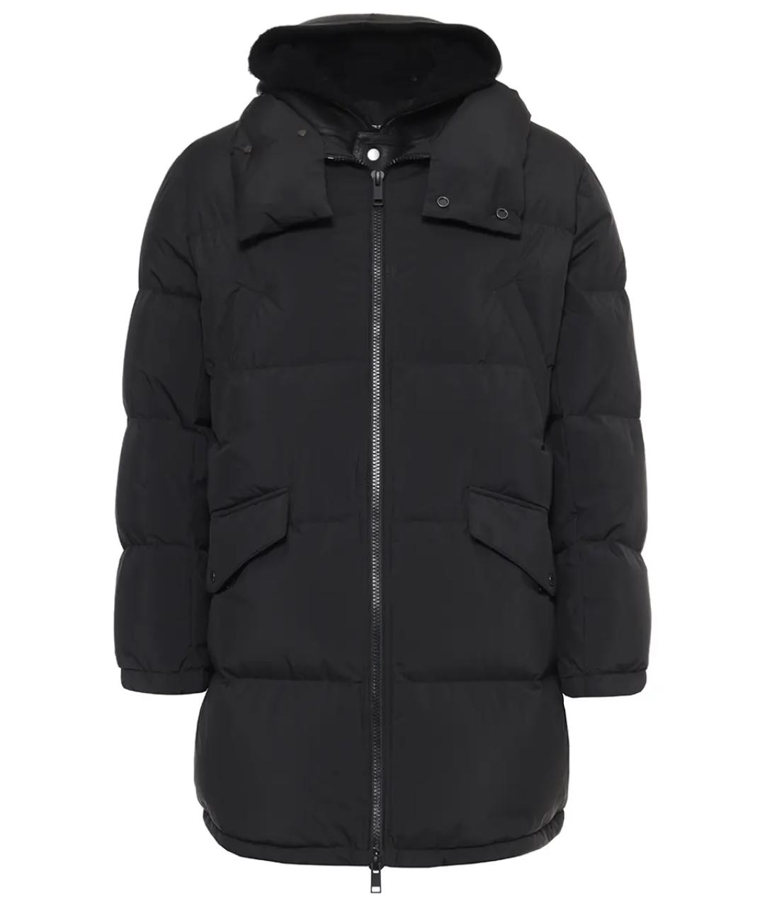 YVES SALOMON Черный полиамидовый пуховик, фото 1