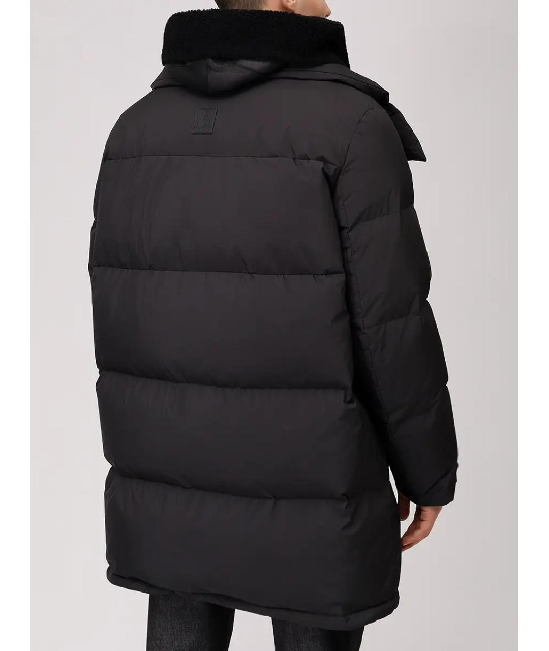 YVES SALOMON Черный полиамидовый пуховик, фото 3