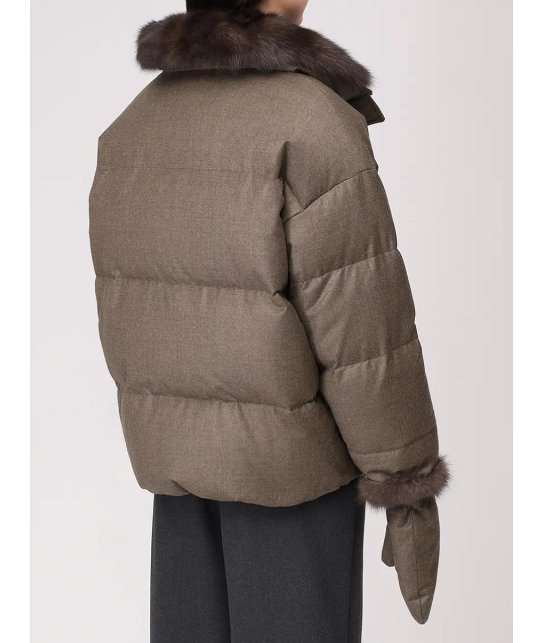 YVES SALOMON Коричневый пуховик, фото 3