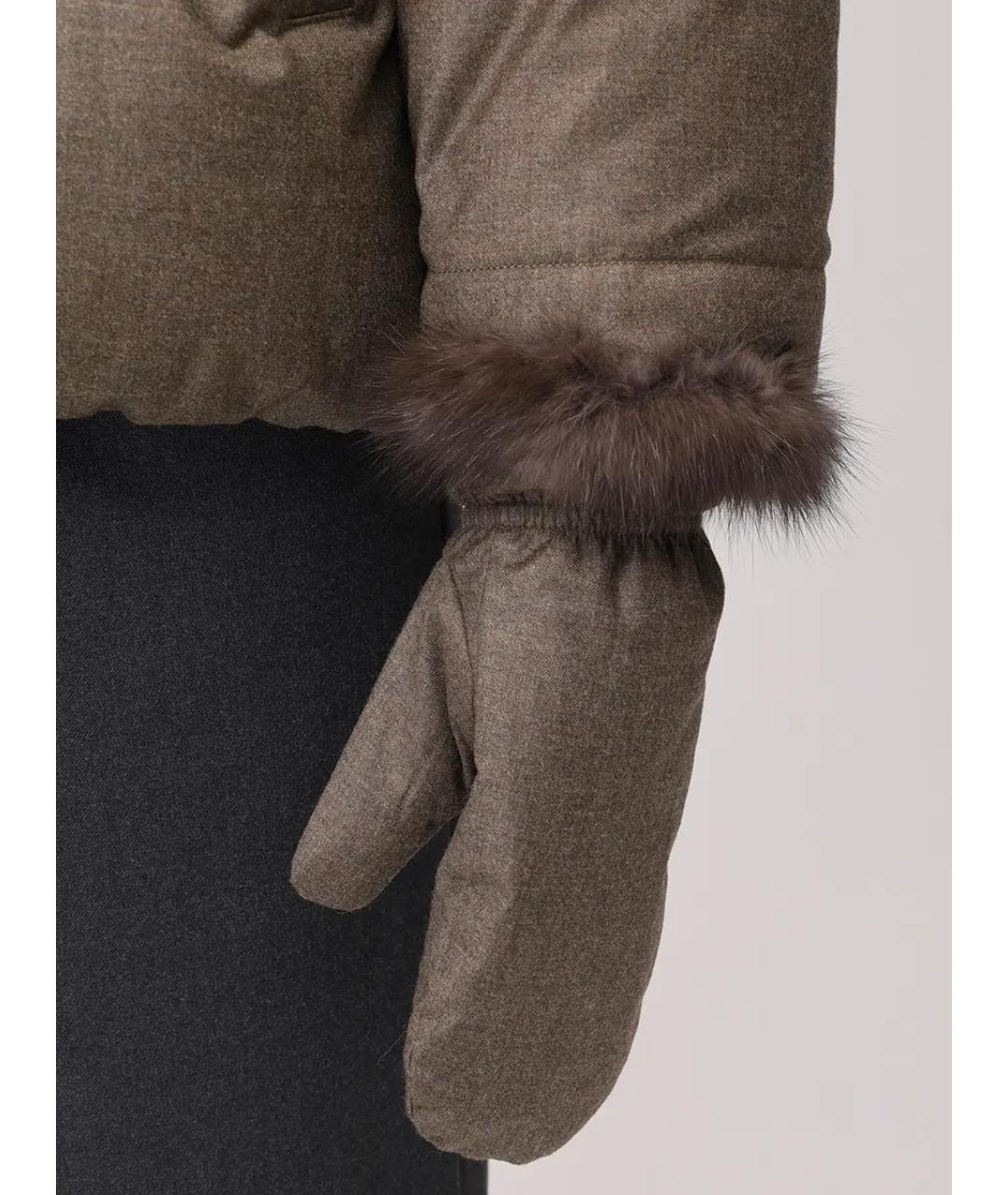 YVES SALOMON Коричневый пуховик, фото 5