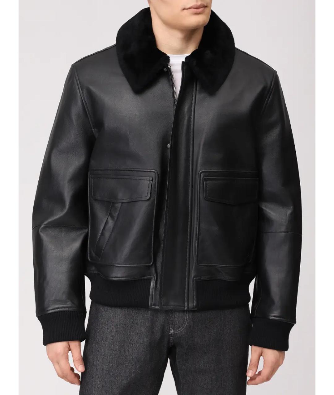 YVES SALOMON Черная кожаная куртка, фото 4