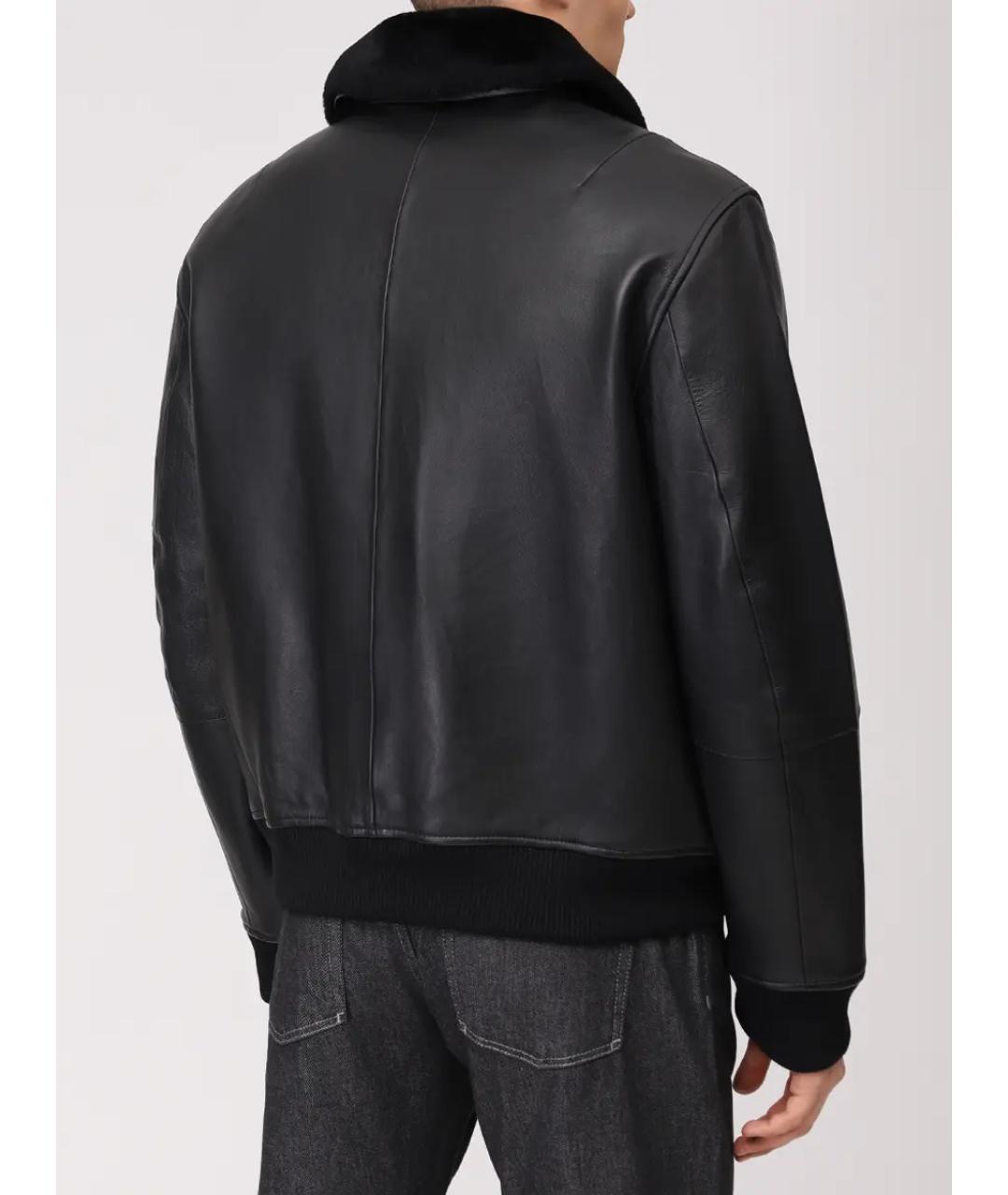 YVES SALOMON Черная кожаная куртка, фото 3