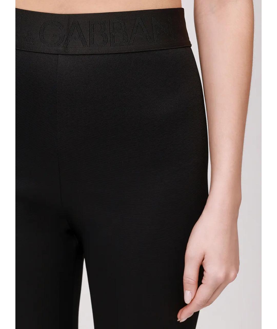 DOLCE&GABBANA Черные полиамидовые леггинсы и велосипедки, фото 5