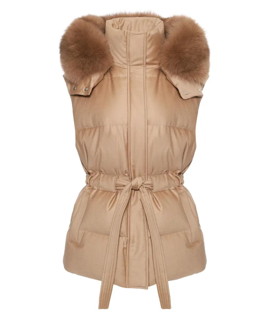 YVES SALOMON Бежевый полиамидовый жилет, фото 1