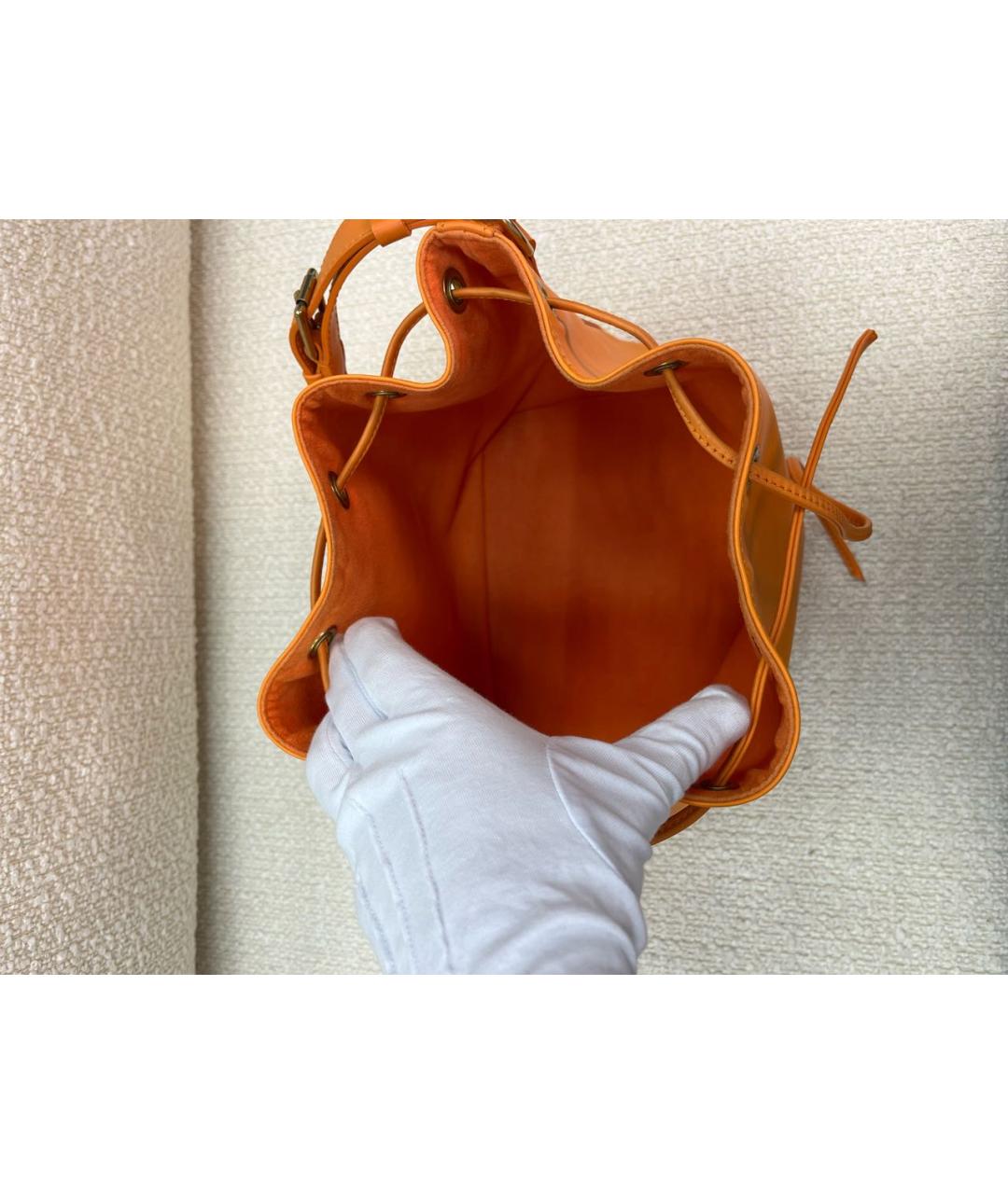 LOUIS VUITTON Оранжевая кожаная сумка через плечо, фото 4