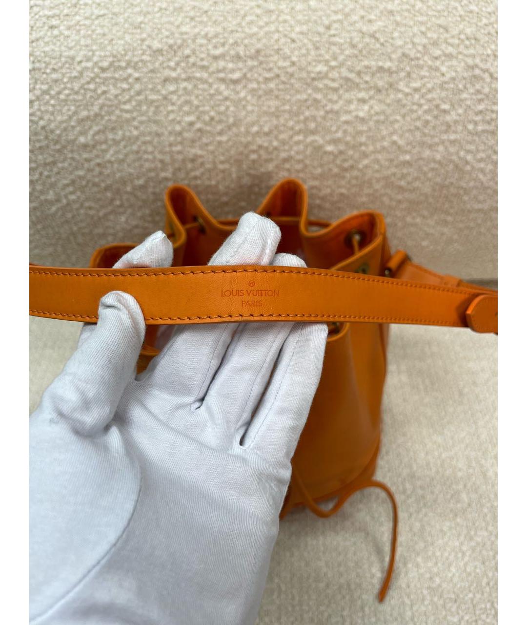 LOUIS VUITTON Оранжевая кожаная сумка через плечо, фото 8