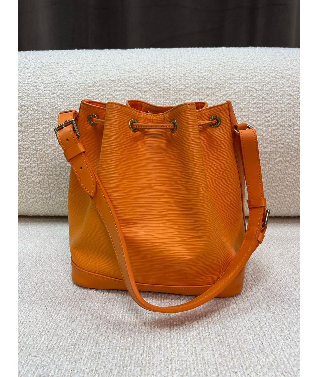 LOUIS VUITTON Оранжевая кожаная сумка через плечо, фото 3