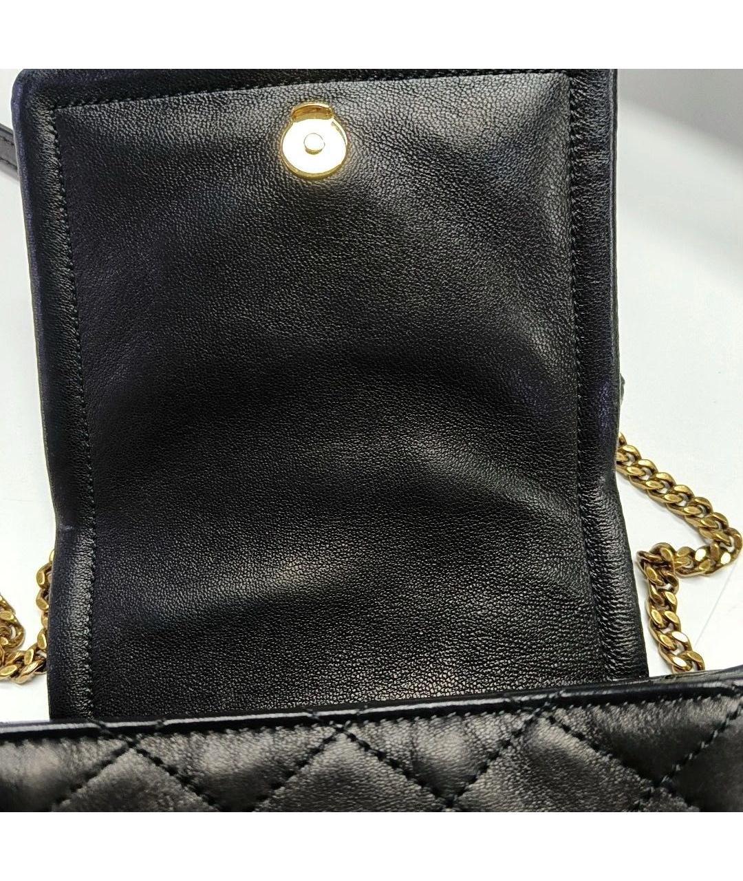 SAINT LAURENT Черная кожаная сумка через плечо, фото 6