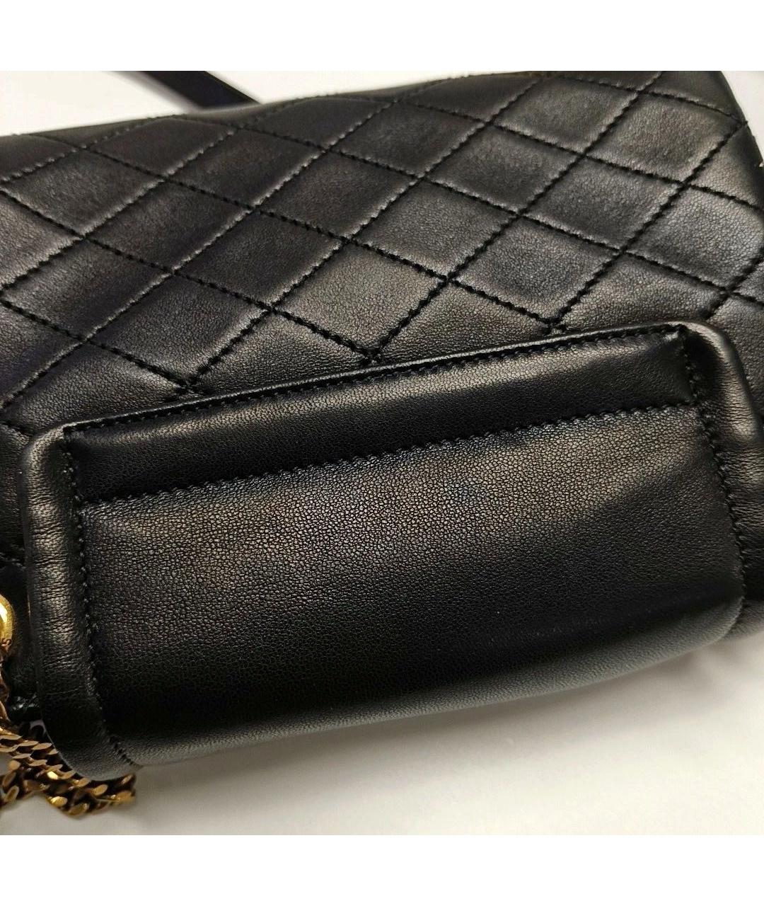 SAINT LAURENT Черная кожаная сумка через плечо, фото 8