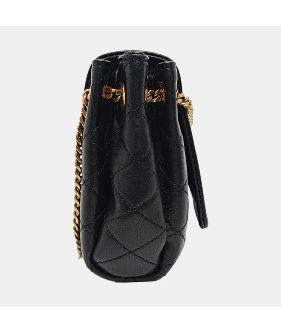 SAINT LAURENT Черная кожаная сумка через плечо, фото 2