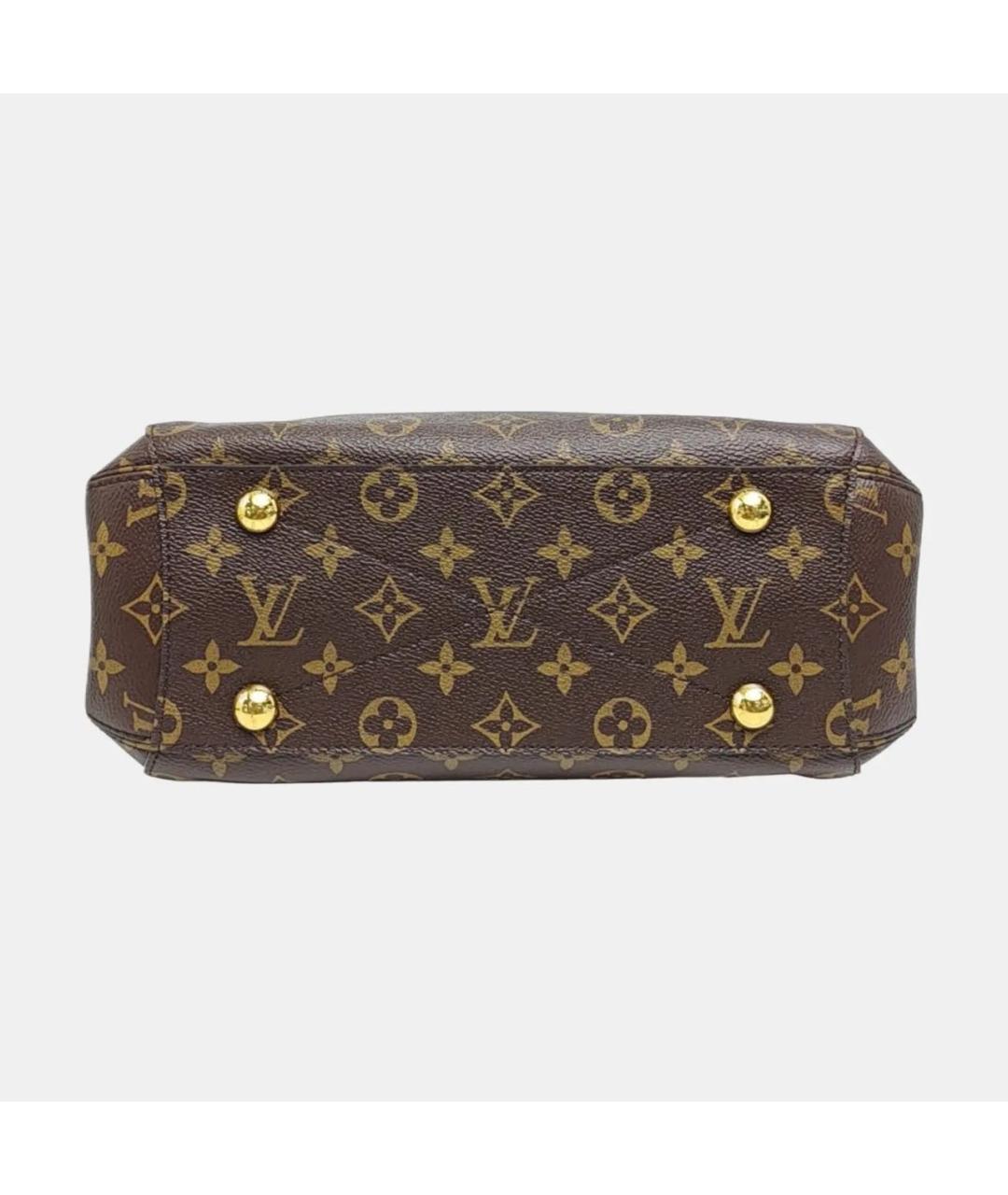 LOUIS VUITTON Коричневая кожаная сумка с короткими ручками, фото 5