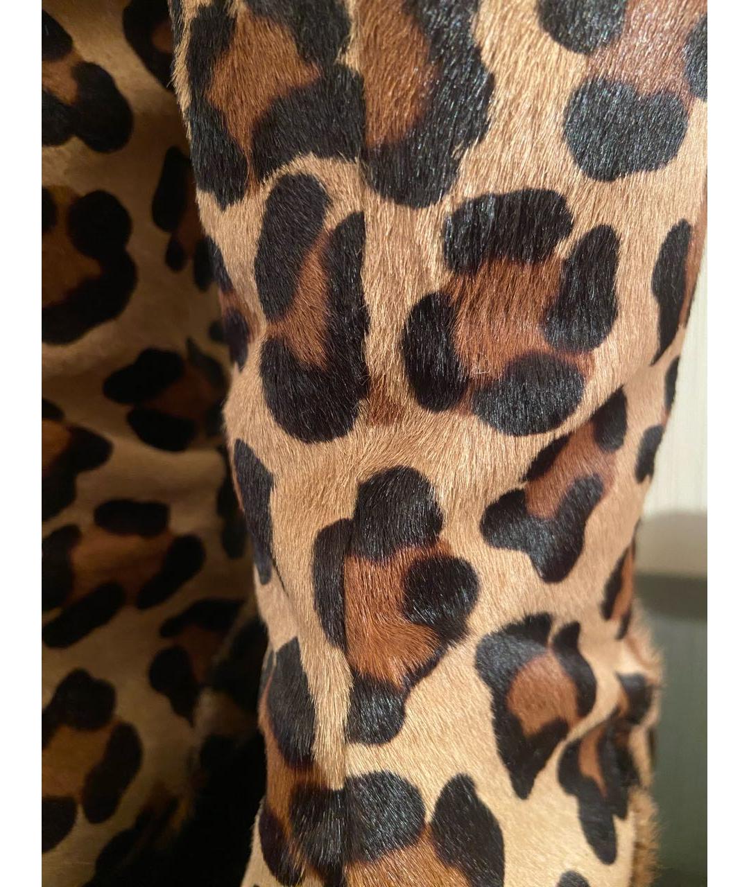 VIBRAM Коричневые кожаные ботфорты, фото 8