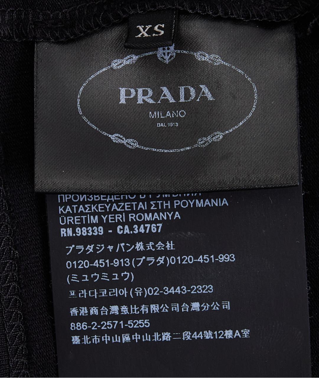 PRADA Черная хлопковая футболка, фото 6