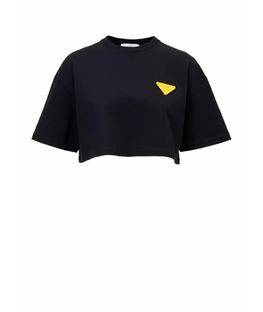 PRADA Черная хлопковая футболка, фото 1