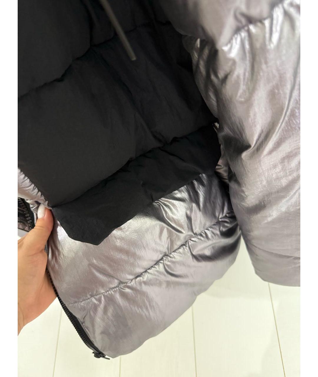 CALVIN KLEIN Серебряная полиамидовая куртка, фото 4