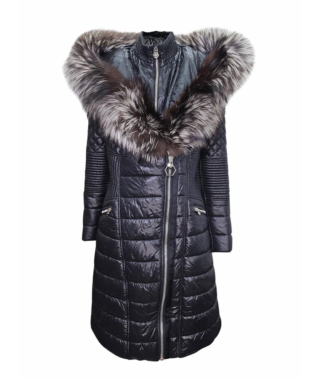 PHILIPP PLEIN Черный полиамидовый пуховик, фото 1