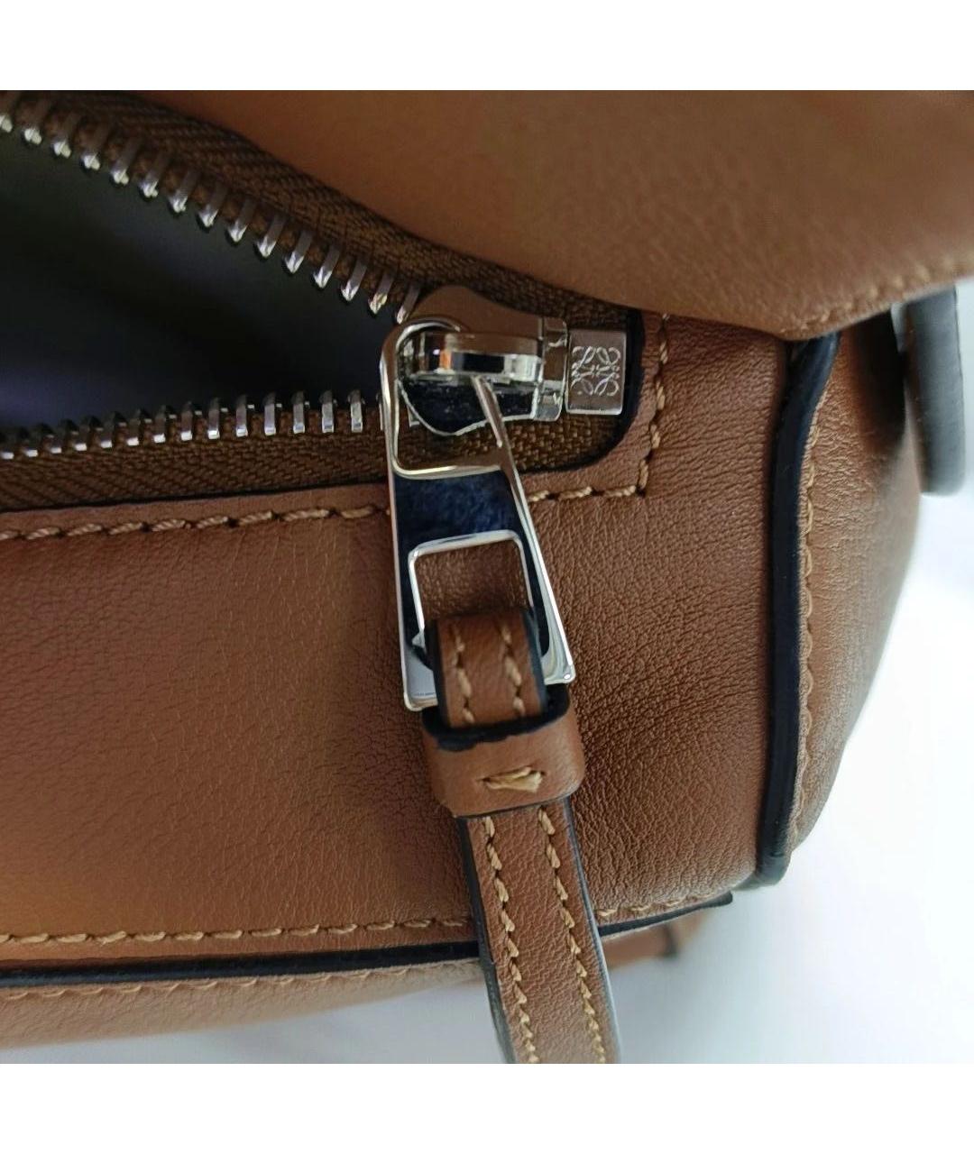 LOEWE Коричневая кожаная сумка через плечо, фото 7