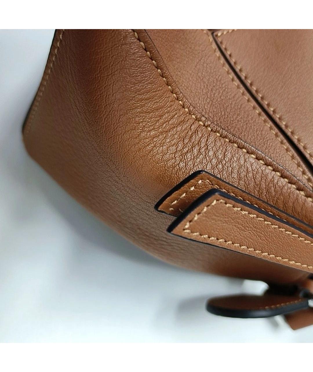 LOEWE Коричневая кожаная сумка через плечо, фото 8