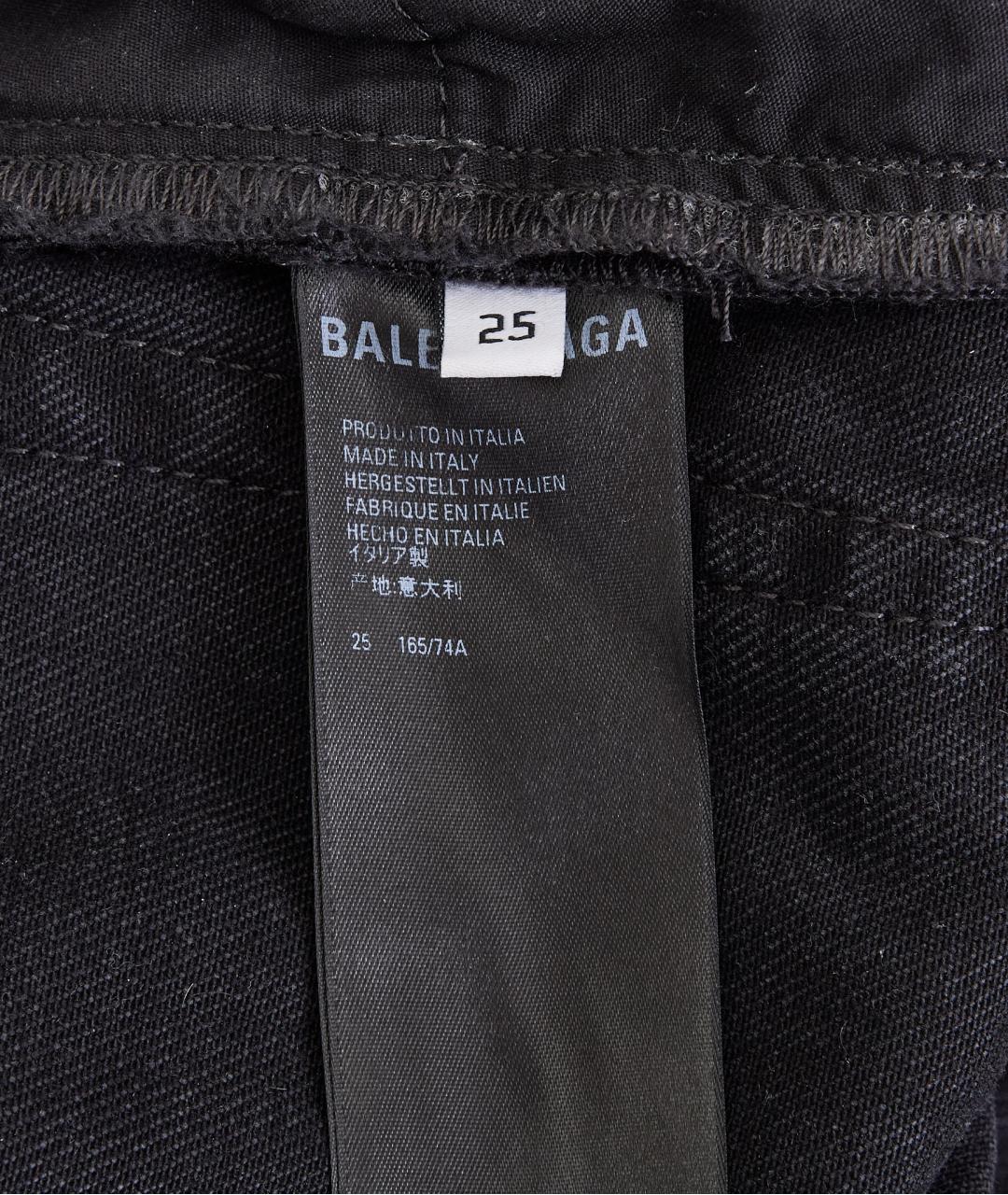 BALENCIAGA Черные хлопковые прямые джинсы, фото 6