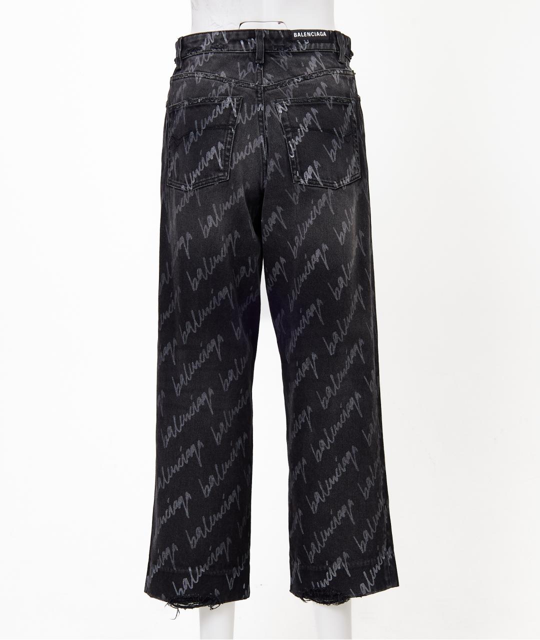 BALENCIAGA Черные хлопковые прямые джинсы, фото 2