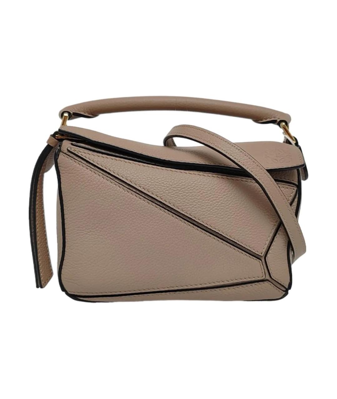 LOEWE Бежевая кожаная сумка через плечо, фото 1