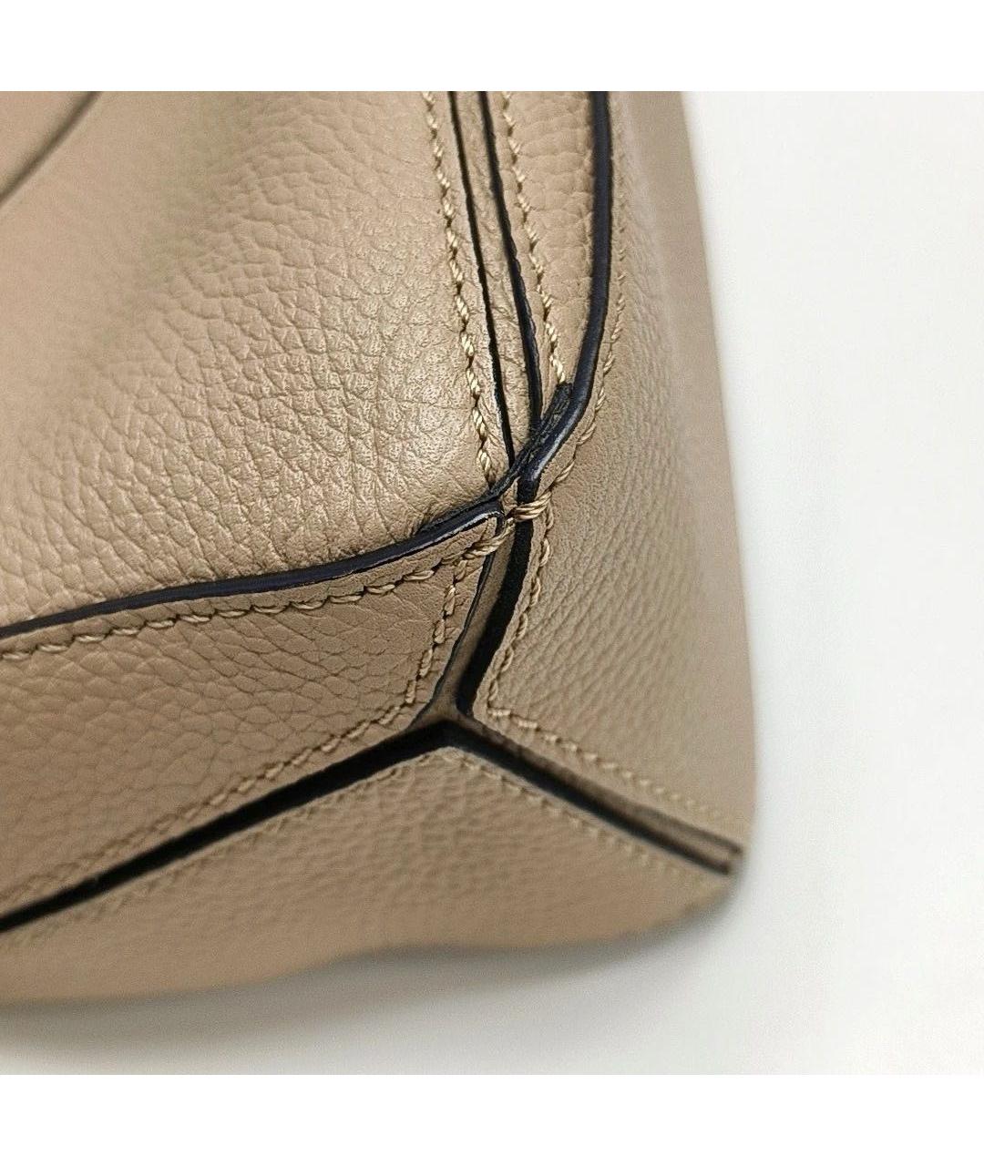 LOEWE Бежевая кожаная сумка через плечо, фото 8