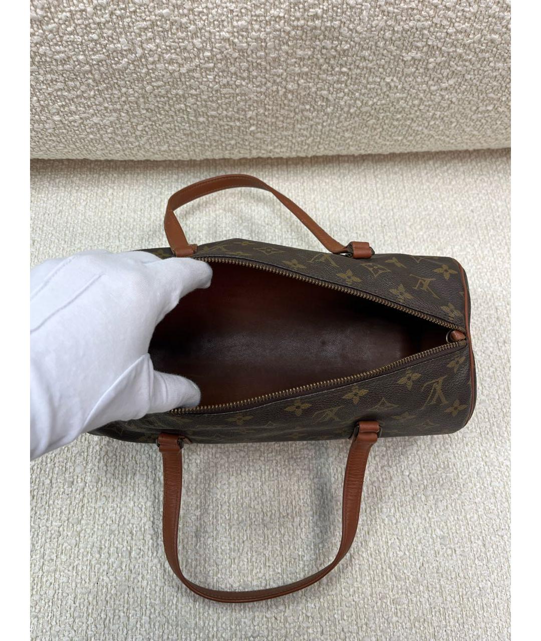 LOUIS VUITTON Коричневая сумка с короткими ручками, фото 4