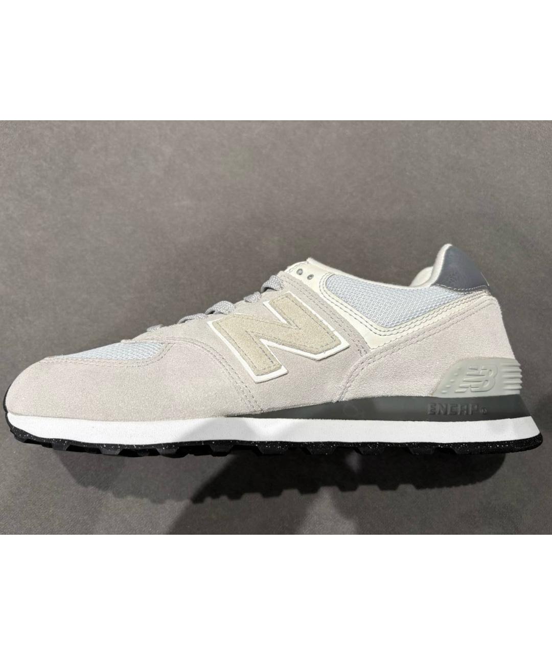 NEW BALANCE Серые замшевые низкие кроссовки / кеды, фото 5